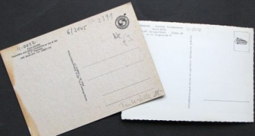 Preview: BV Aral Tankstellen 1962 zwei Werbe-Postkarten (6731)